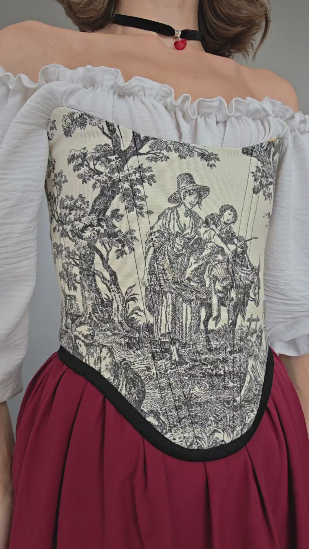 Toile de Jouy Corset