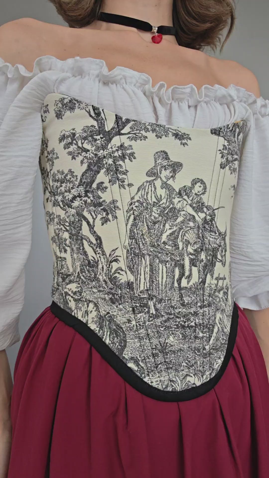 Toile de Jouy Corset